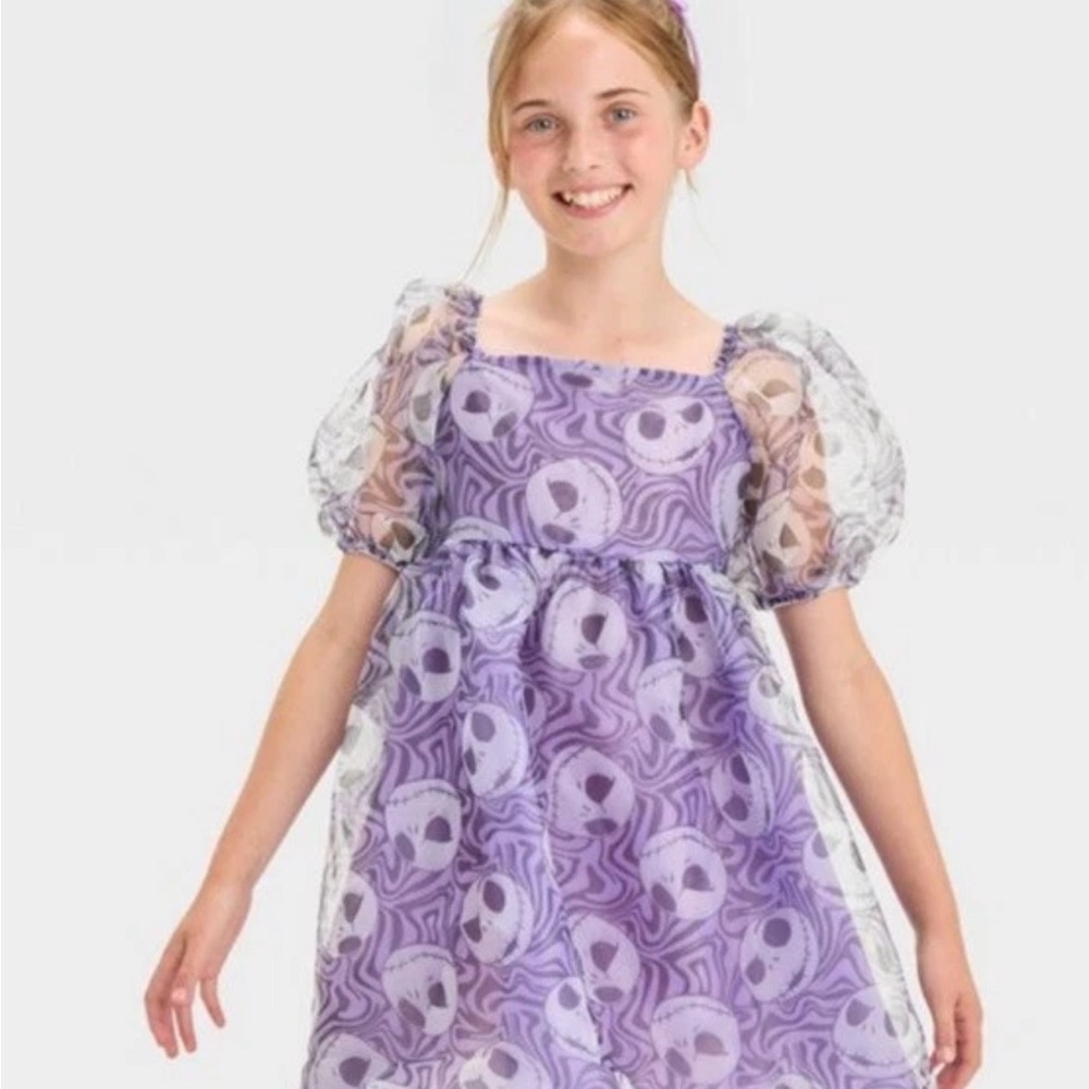 NEW-Disney - Tim Burton's The Nightmare Before Christmas XL Purple Graphic Dress